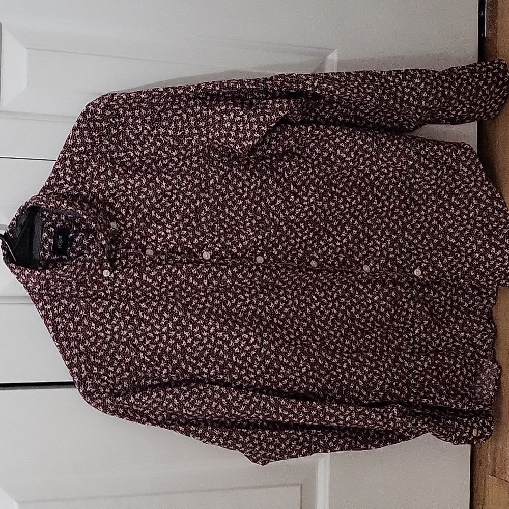 J.Crew maroon button up size small